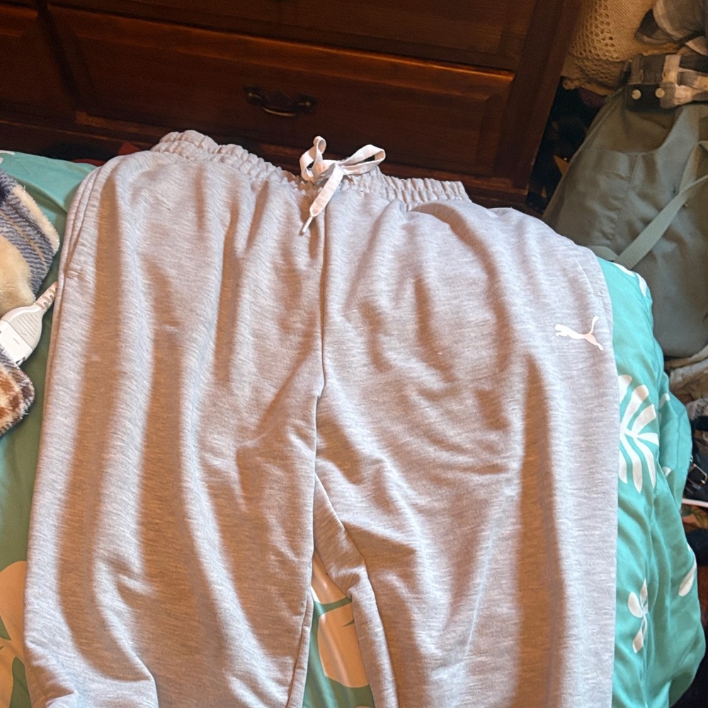 Puma Kids Light Gray Sweatpants